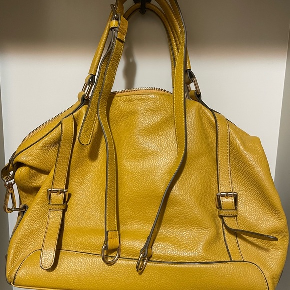 Ora Delphine Mustard Leather Handbag - Picture 2 of 3
